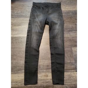 R13 The Drop in Dusty Black High Waist Slim Sz 25 R13WM8097-14 (b